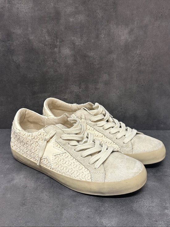 ShuShop Shoes - ShuShop Paula Woven Star Casual Lace-Up Sneakers Color Bone/Cream Women’s Size 8